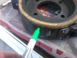 Mark lining for holes to be drilled