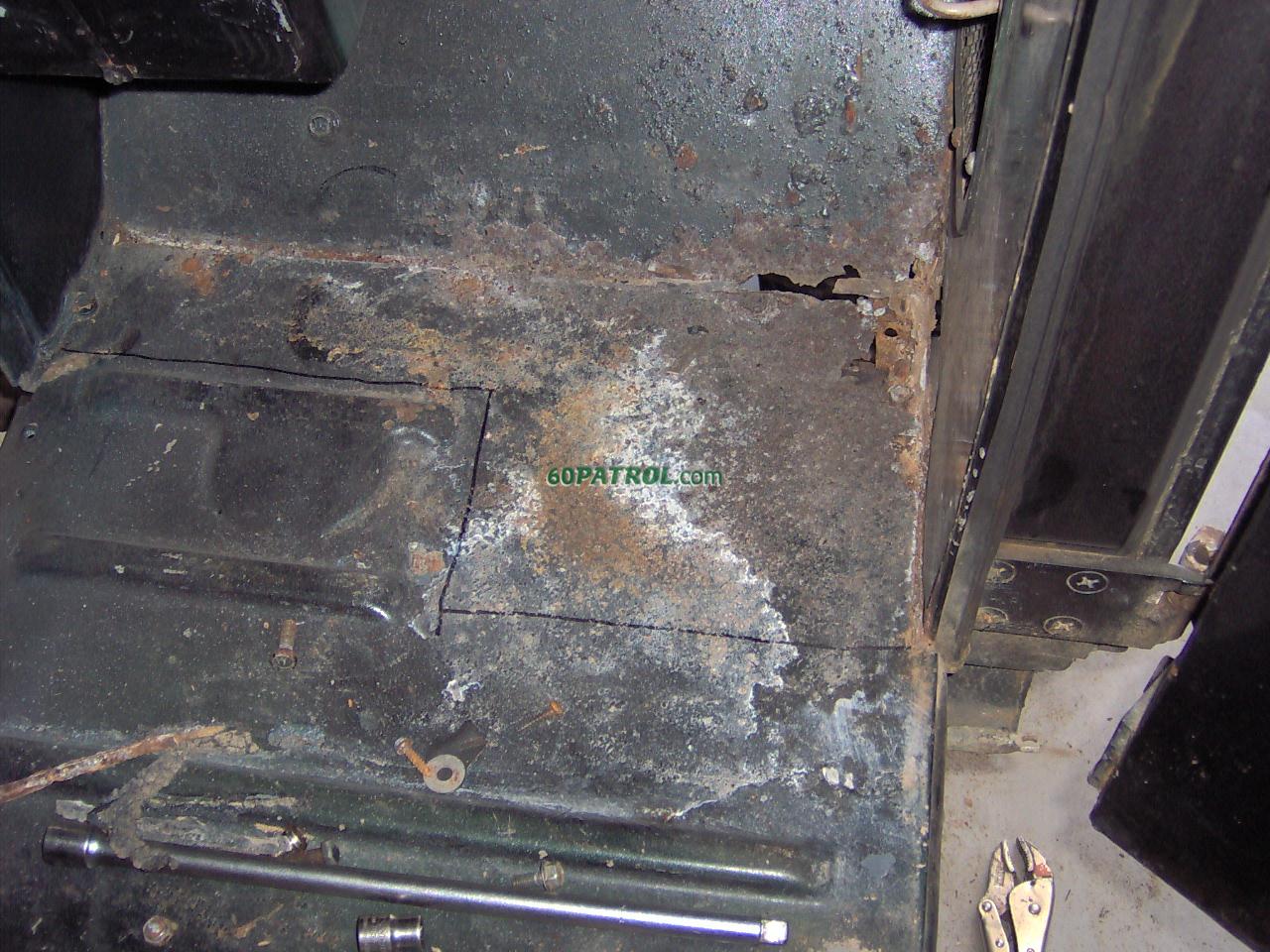 Floor rust inside view