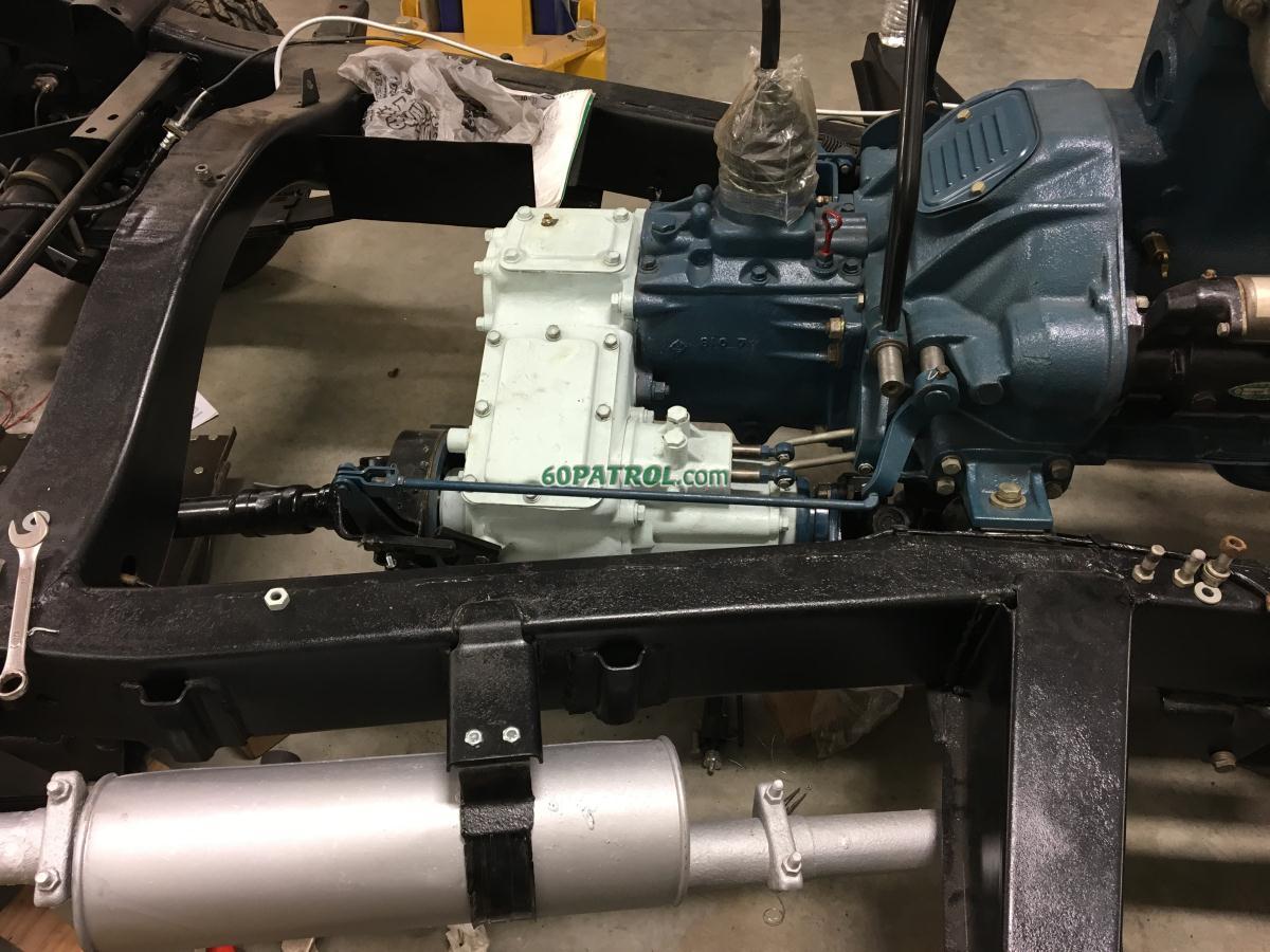exhaust and parking brake installed