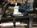 exhaust and parking brake installed